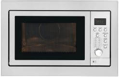 Exquisit Einbaumikrowelle EMW 2546.1 HI | 900 Watt | Grill | Edelstahl