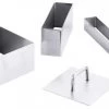 3x Schaumspeisenform Edelstahl, Nahtlos Geschweißt, Fläche: 12 Cm X10 Cm, Höhe: 5 Cm