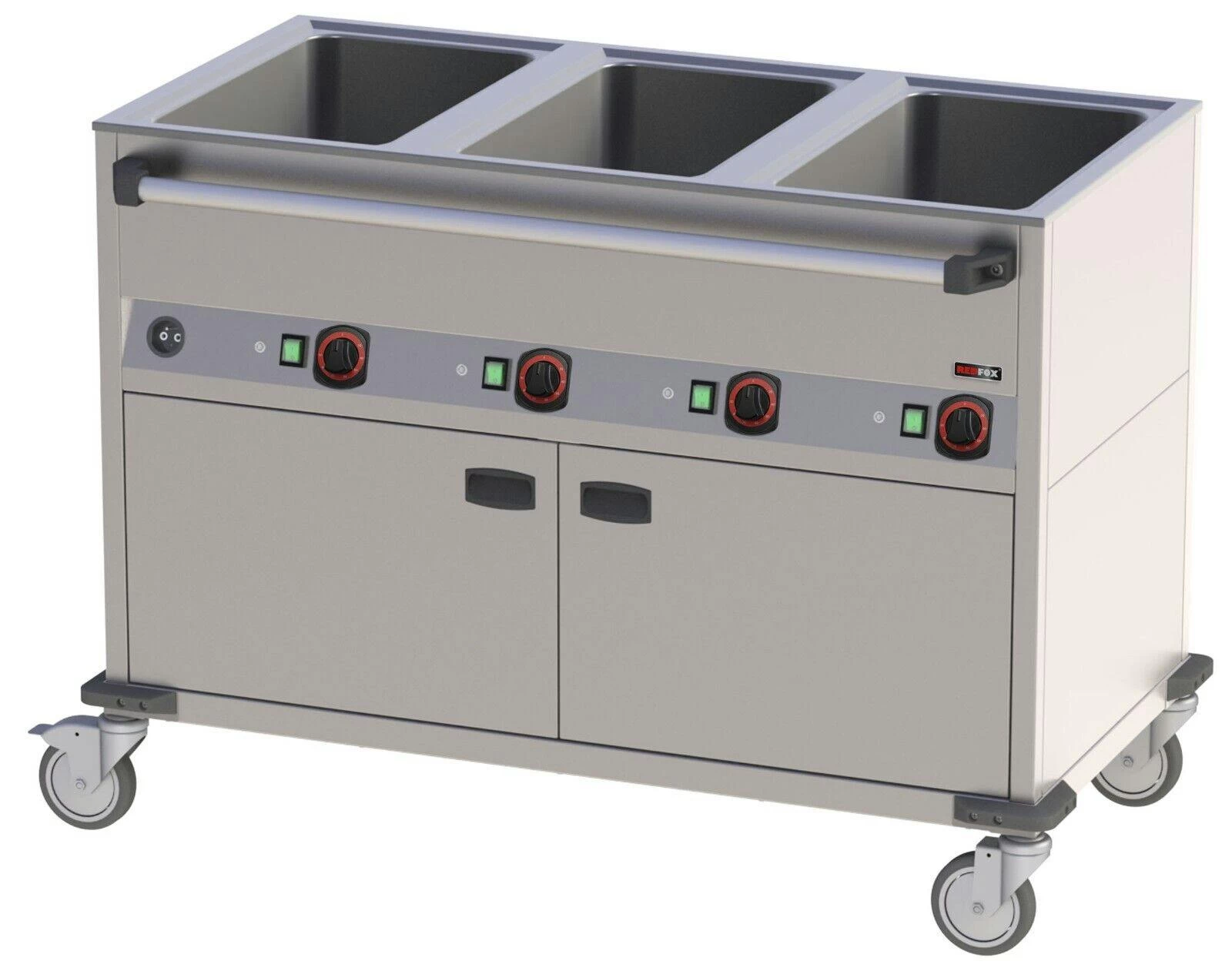 Bain-Marie Wagen Warmhalter Wasserbad Speisenwärmer 3xGN1/1 1200x600x900mm - Image 6