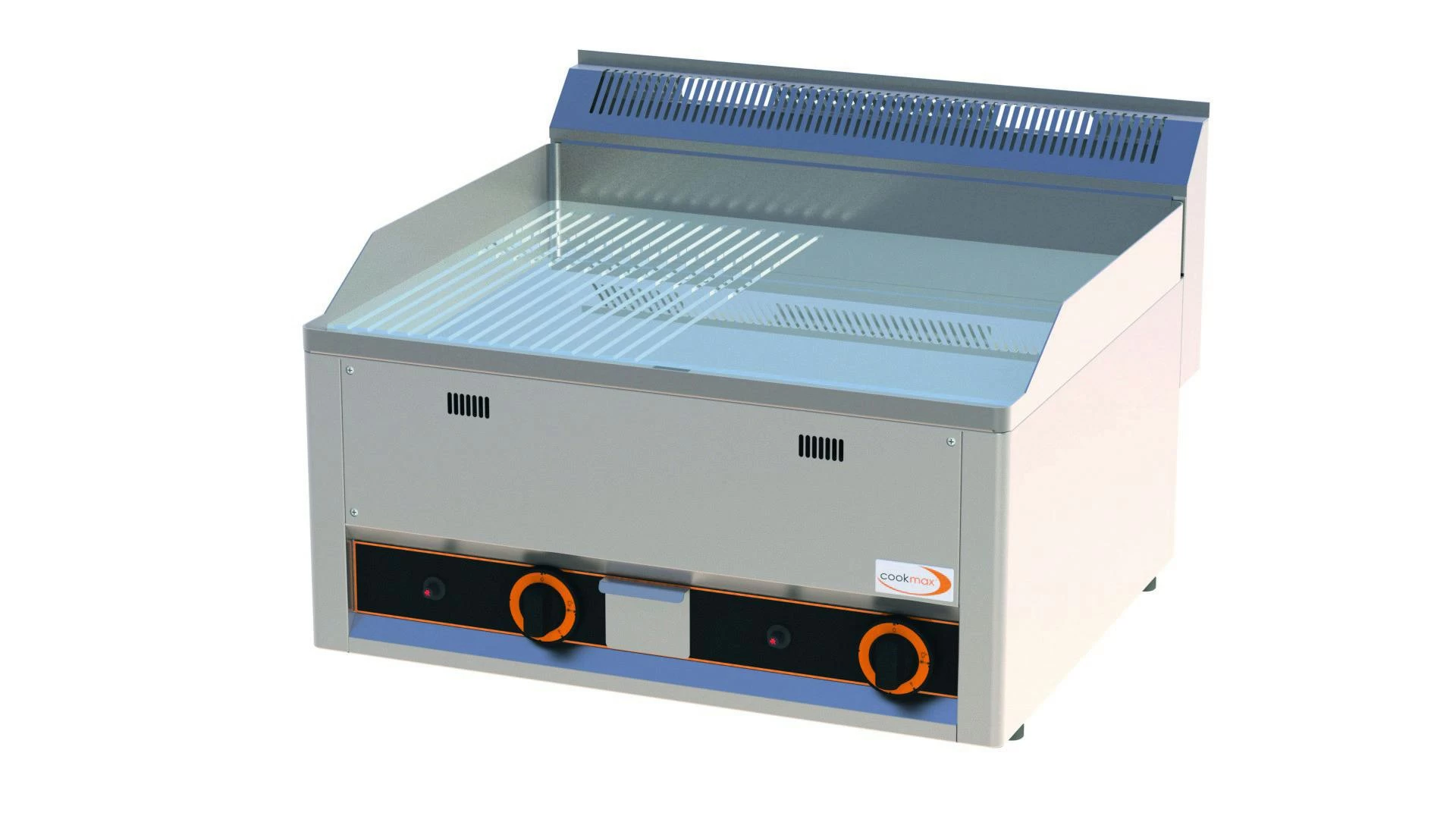 Cookmax Gas-Grillplatte 1/2 Glatt 1/2 Gerillt 2 Heizzonen 660 X 600 X 220 Mm - Image 4