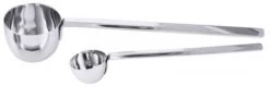 4x Kaffeeportionierer, Edelstahl, Flacher Griff, Volumen: 9 Cl, Durchmesser: 6 Cm, Stiellänge: 21 Cm
