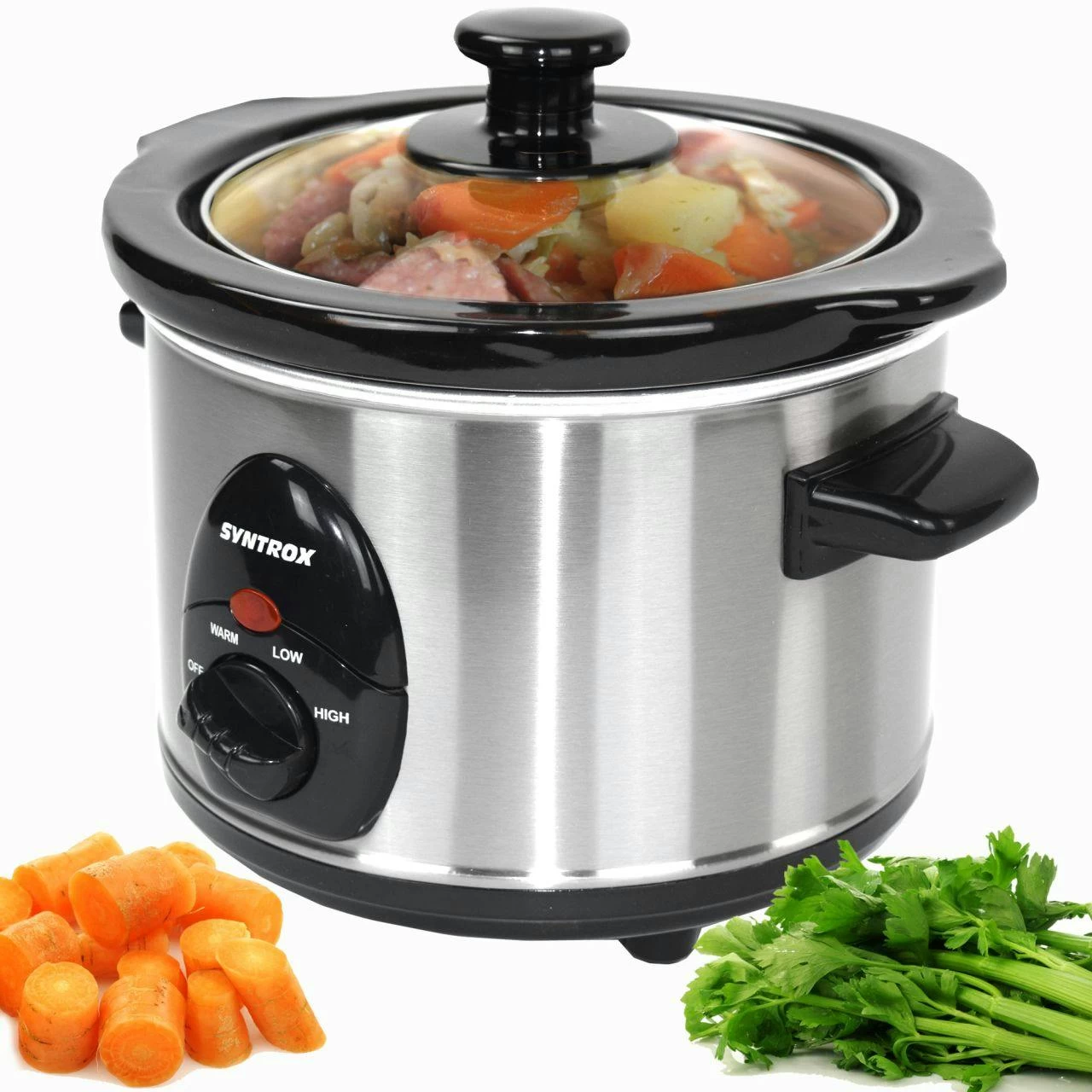 7,5 Liter Edelstahl Slow Cooker Mit Warmhaltefunktion – Bild 2