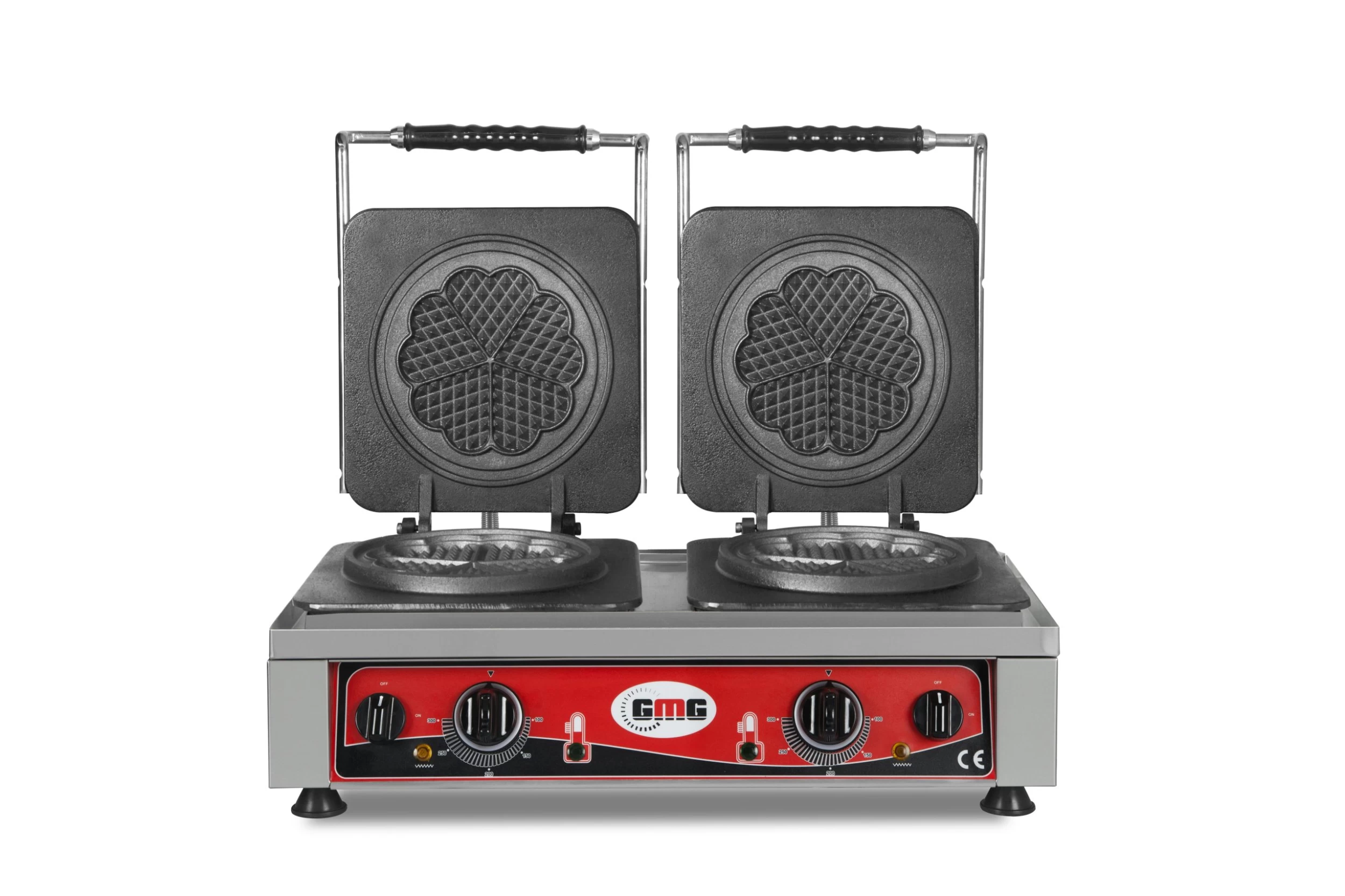 GMG - Waffeleisen Amore-S - 2x Ø 16cm - 50° Bis 300°C - Feste Backplatte Aus Gusseisen - Umlaufende Fettfangrinne - Gehäuse Edelstahl - Image 3