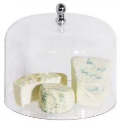 2x Contacto Käseabdeckhaube, Polystyrol-Kunststoff, Durchmesser: 18 Cm, Höhe: 13 Cm