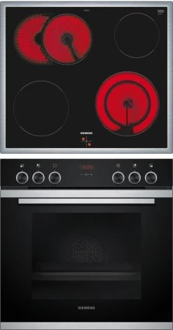 Siemens HE213BBS0 + EA64RGNA1E Kochgeräte-Set Keramik Elektrischer Ofen