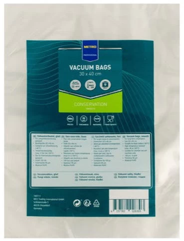 METRO Professional Vakuumbeutel, PA / PE, 15 X 30 Cm, Dicke: 90 µm, Beständig Bis 100°C Für Max. 4h, Geeignet Für Sous-Vide Garen, 100 Stück – Bild 2