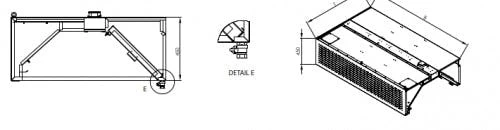 Stalgast Induktions-Wandhaube Mit Kompensation "Expert Line", 1600x1000x450 Mm, Kastenform Mit LC2 Typ A Zyklonen-/Labyrinthfilter - Image 6