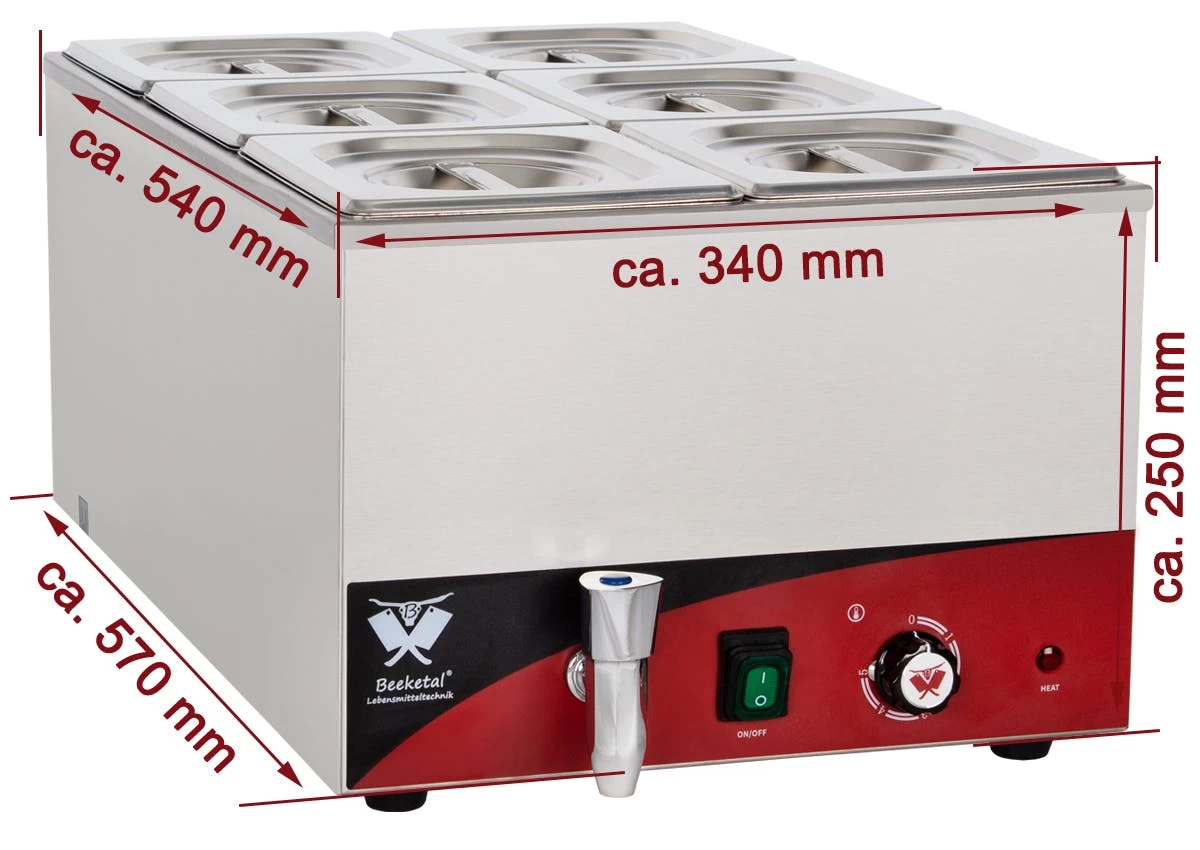 Beeketal Speisenwärmer Wasserbad Bain Marie BBM-6 - Image 6