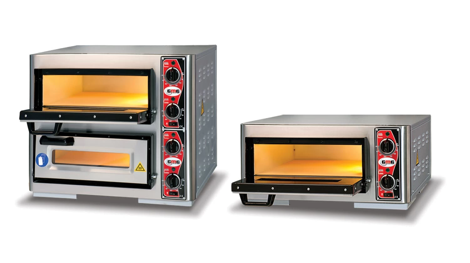 GMG - Pizzaofen - 4+4x Ø 35 Cm | 10 KW 400V | Bedienelement Unten - Mit Schamottsteinboden - 2 Backkammern - Image 7