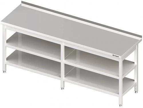 Arbeitstisch Mit Grund- Und Zwischenboden, Ohne Aufkantung, Verschweißt : 2700x700x850 Mm - Image 6