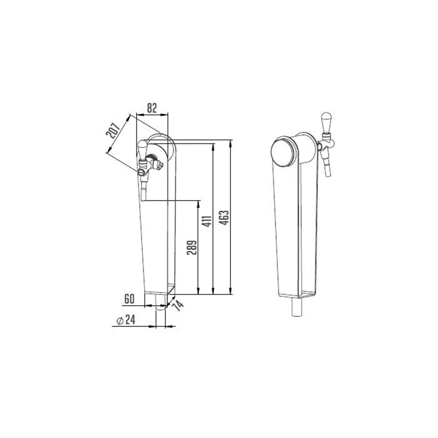 Schanksäule Modell Naked Taplite, 1-leitig - Image 6