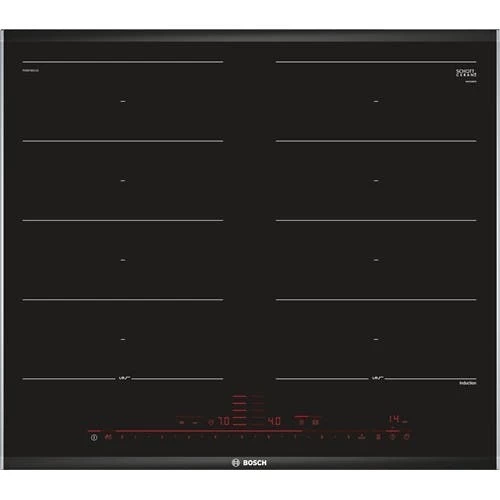 Bosch PXX675DC1E Kochfeld Schwarz, Edelstahl Integriert Zonen-Induktionskochfeld 4 Zone(n)