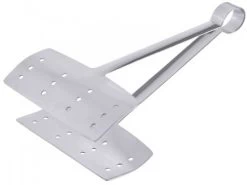 3x Fischzange Perforiert, Aus Edelstahl 18/0, Hochglänzend, Fugenlos, Schwere Qualität