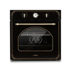 Victoria Einbaubackofen Retro-Design 9 Funktionen 50-250°C Schwarz Schwarz