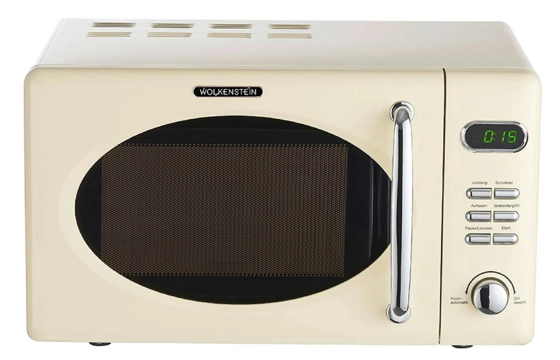 Wolkenstein WMW720 SC Creme Retro Mikrowelle 700Watt 20l Nostalgie