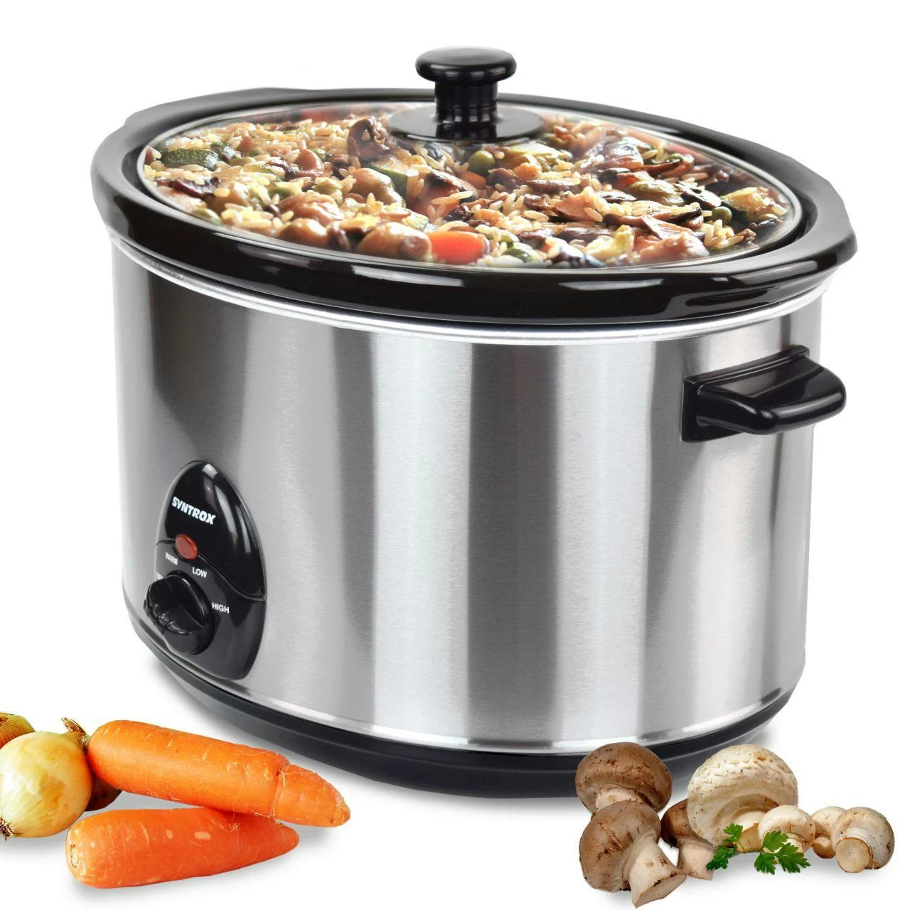 7,5 Liter Edelstahl Slow Cooker Mit Warmhaltefunktion – Bild 5