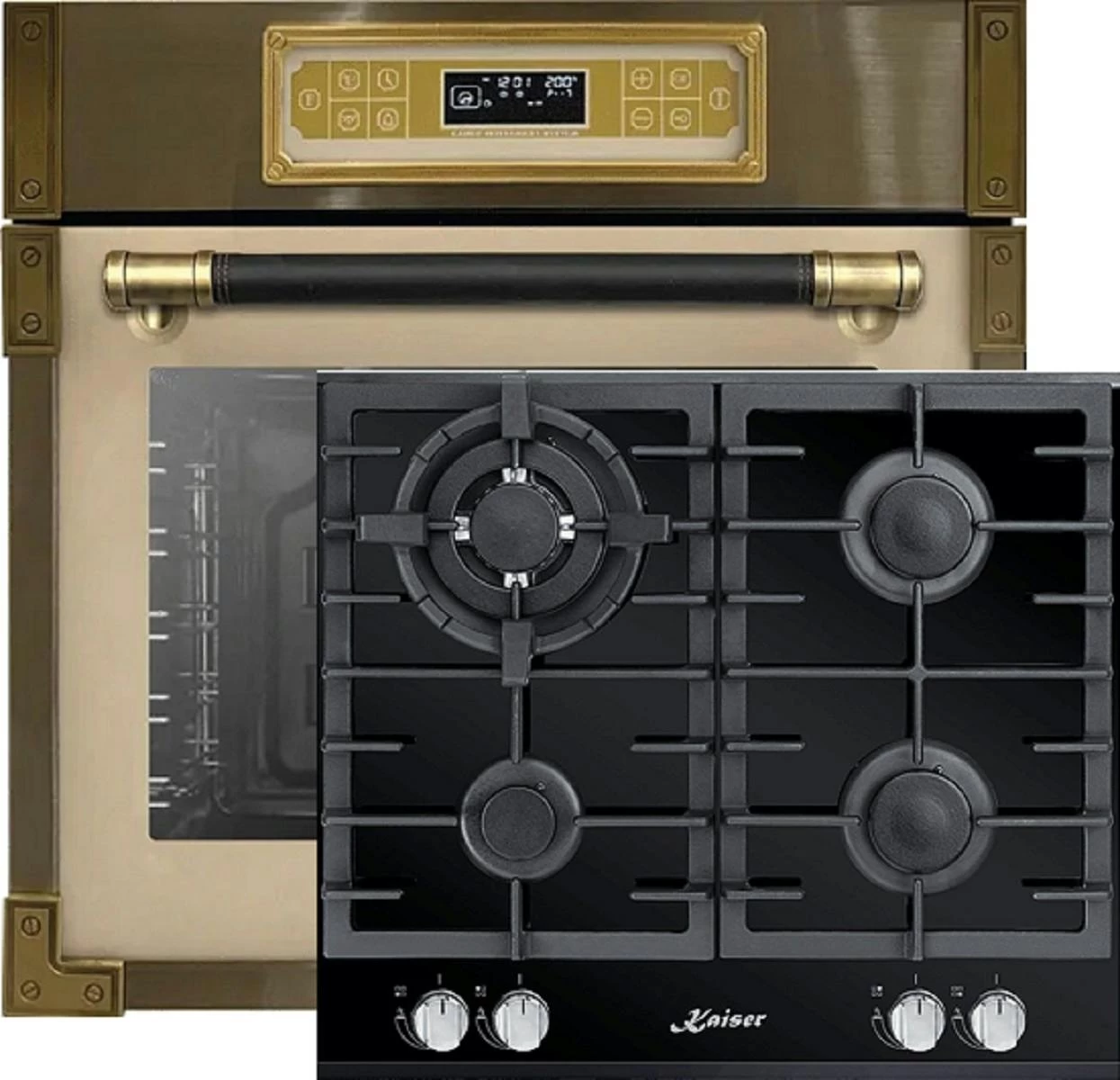 Herd Set/ Kaiser EH 6726 ElfAD / Einbaubackofen + KCG 6335 ElfEm / Gaskochfeld - Image 2