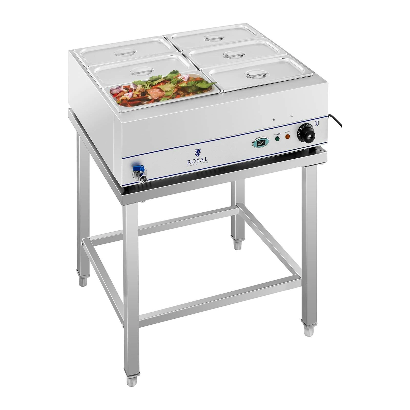 Royal Catering Bain Marie - 5 X GN - 1/2 - Ablasshahn – Bild 4