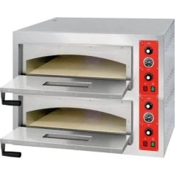 Gastro Elektro Pizzaofen Backofen Pizza Flammkuchen 1050x826x760mm 2 Kammern 12 KW 450°C